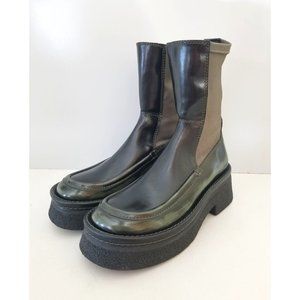 E8 by Miista for Free People Amarah Ankle Boots in Khaki Size 40